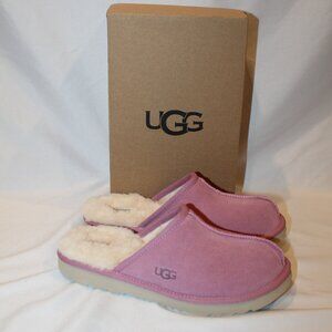 NIB UGG YOUTH 6‎ WOMEN'S 8 SUEDE SHEARLING LINED SLIPPERS ORCHID